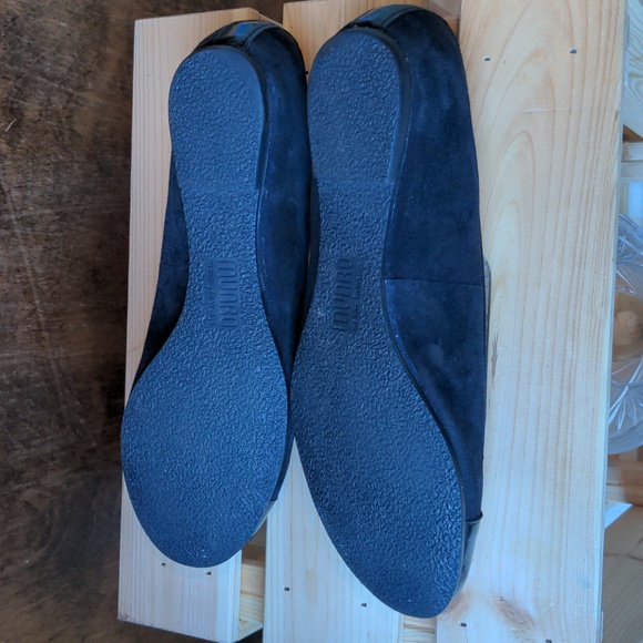 MUNRO Black Ballet Suede Cap Toe Flats 7.5 - Picture 5 of 5